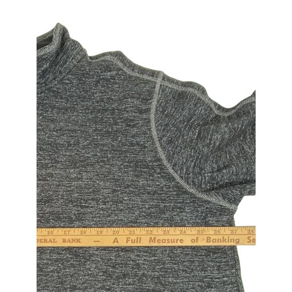 Eddie Bauer Mens Sweater Size 2XL Heathered Charcoal Grey 1/4 Zip - Picture 7 of 7